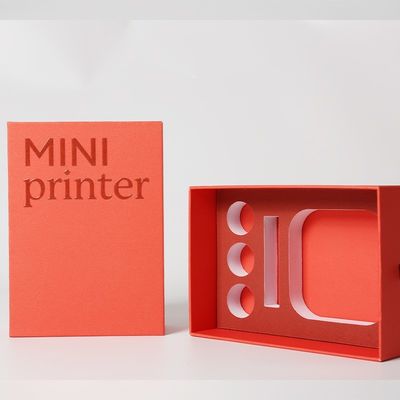 Bao bì hộp ngăn kéo ván được in tùy chỉnh với logo đúc và EVA