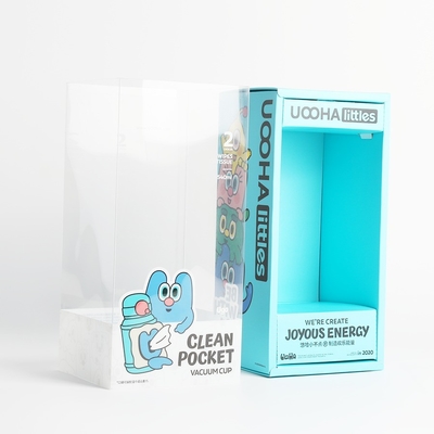 Tùy chỉnh CMYK in đồ chơi vải ngà hộp đóng gói với nắp trong suốt