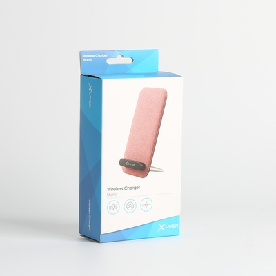 Bảng giấy phủ trên và dưới Reverse Tuck White Box for Cardboard Wireless Charger Bao bì quà tặng màu CMYK